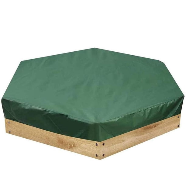 Yuarrent Oxford Sandbox Cover Kids Toy Protection a prueba de polvo impermeable Hexagonal Sand Cover con cordón para jardín al aire libre Cubiertas para muebles de jardín Numero 3 Yuarrent HA041594-03