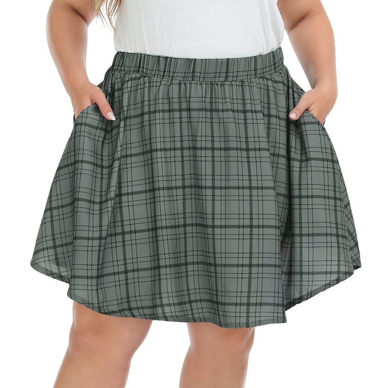 Plus size plaid skirt cheap 5t