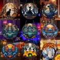 thumbnail image 7 of DVKOVI Halloween Suncatcher Stained Glass Window Hanging Decor Aesthetic Wall Decor Garden Sun Catchers Silver A, 7 of 7