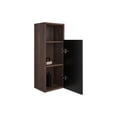 thumbnail image 4 of CITTANEO Floating Bathroom Side Cabinet Black & Walnut  , Wall-mounted Storage Cabinet for Small Space, KD, 4 of 7
