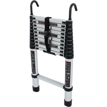 findmall 10.5FT Telescoping Ladder With Hooks Extension Folding Ladders