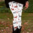 thumbnail image 4 of Gibobby Leggings deportivos mujer Leggings estampados cómodos informales para mujer Pantalones largos de yoga(Blanco,G), 4 of 5