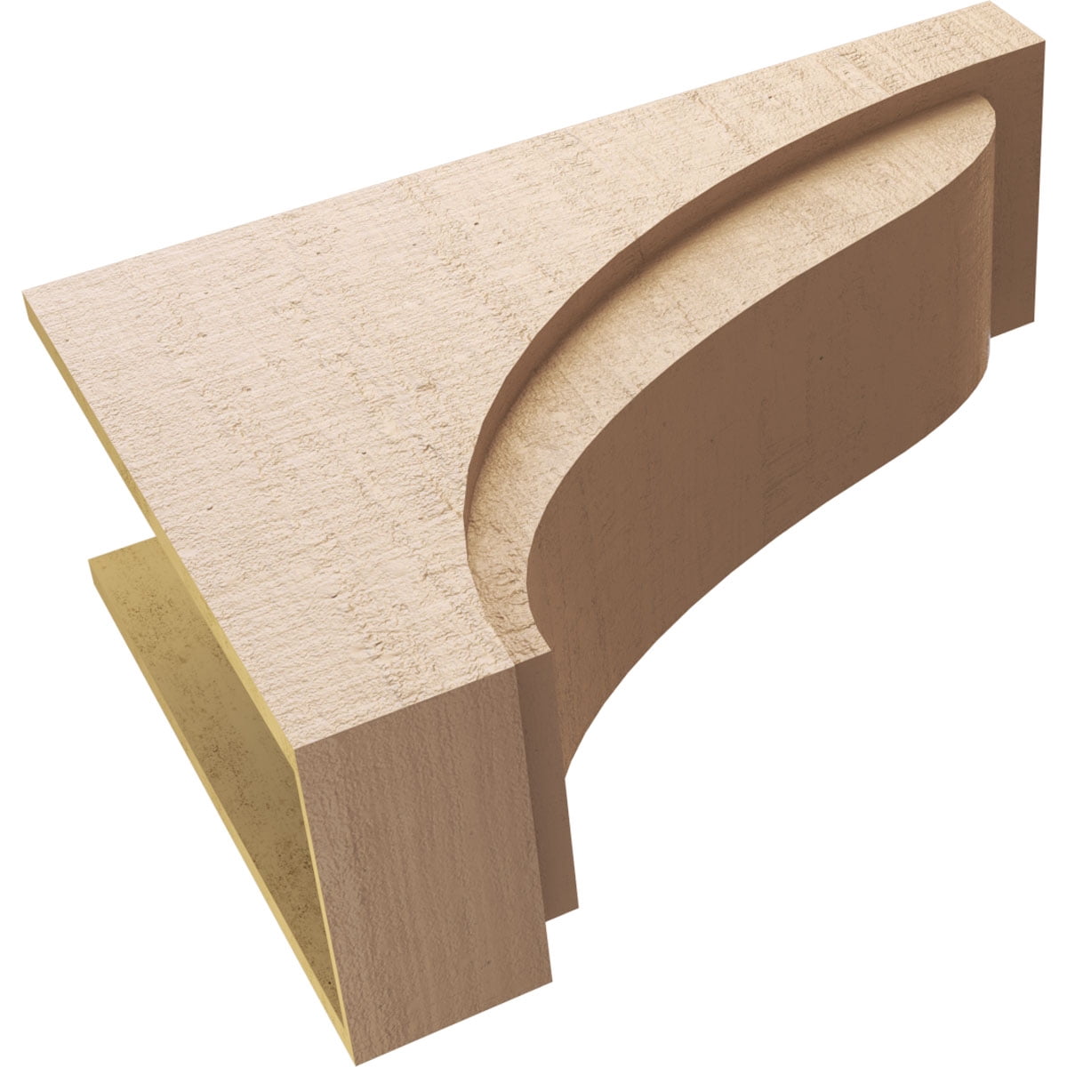 11"W x 33"D x 22"H Classic Helena Rough Cedar Woodgrain TimberThane Corbel, Primed Tan