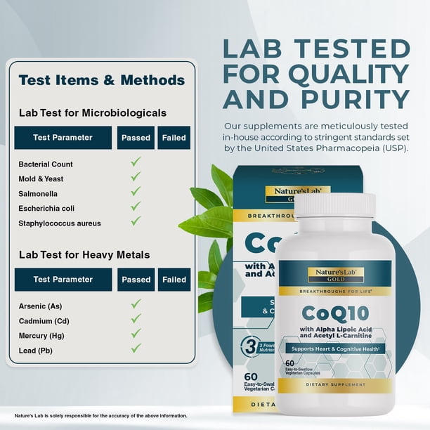 acetyl l carnitine test Nature's Lab Gold CoQ10, Alpha Lipoic Acid, L-Carnitine HCl b12 injections birmingham al NMN Quantity:1-bottle