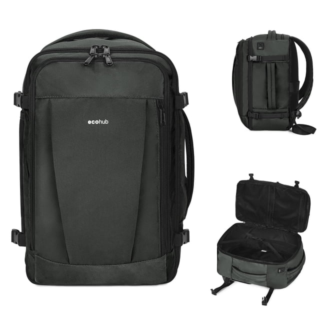 Mochila de viaje ECOHUB Spirit Airlines Carry On 30L gris