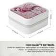 thumbnail image 2 of FCXZI Flamingo Pink Kitsch Travel Jewelry Case Organizer for Necklace, Ring, Earring - Compact Size, Multiple Storage Spaces White, 2 of 5
