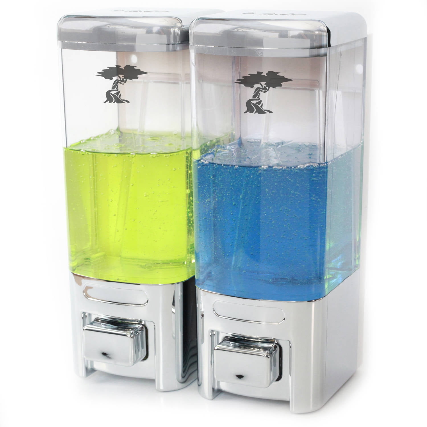 ToiletTree Products Shampoo and Soap Dispensers, Double Chrome