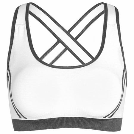 

Yinguo Women s no steel ring cross back adjustment Yoga running bra S