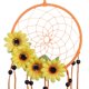 thumbnail image 4 of Pastoral viento girasol atrapasueños pluma coche pared colgante decoración, 4 of 8