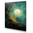 thumbnail image 2 of Designart "Serene Emerald Eclipse Moon" Moon Wall Art Prints, 2 of 7