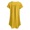thumbnail image 5 of Wyzesi Robes Roses pour Femmes Plus Robe Ample à Imprimé Pissenlit Manches Courtes Col en V Coton Lin Pyjama de Noël, 5 of 5