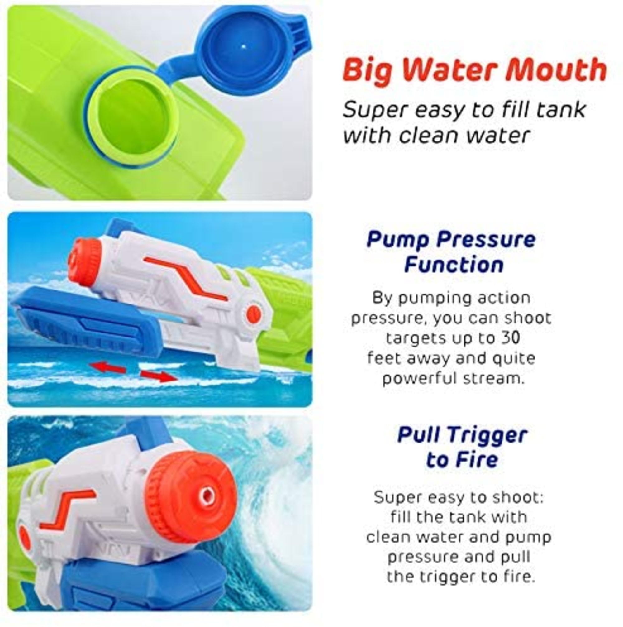 19.5 inch Soaker High Pressure Water Pool Party Summer Fun Gun Toy
