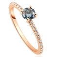 thumbnail image 3 of Pompeii .60Ct Blue & White Diamond Engagement Ring 14k Rose Gold (G/H,VS1), 3 of 3
