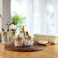 thumbnail image 3 of 6Pcs Jars Bathroom Accessories Set Complete - Toothbrush Holder, Lotion Soap Dispenser, 2 Mason Jars, Soap Dish, Toilet Paper Basket, Rustic Farmhouse Decor (Brown, 6Pcs Bathroom Set), 3 of 7