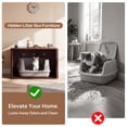 thumbnail image 6 of YDN Cat Litter Box Enclosure, Wooden Cat Washroom Furniture Striped Rolling Door, Pet House, Fit Most of Litter Box, Walnut, 6 of 9