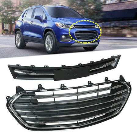 Fit for 17-20 Trax Grill Chrome Front Upper Lower Grilles