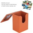 thumbnail image 4 of Photo Storage Box, Decorative Box, Functional Storage Case for 2x3 Films/Photos/Cards, Polaroid Photo Storage Box Photo Holder Compatible with Fujifilm Instax Mini Film, Brown, 4 of 7