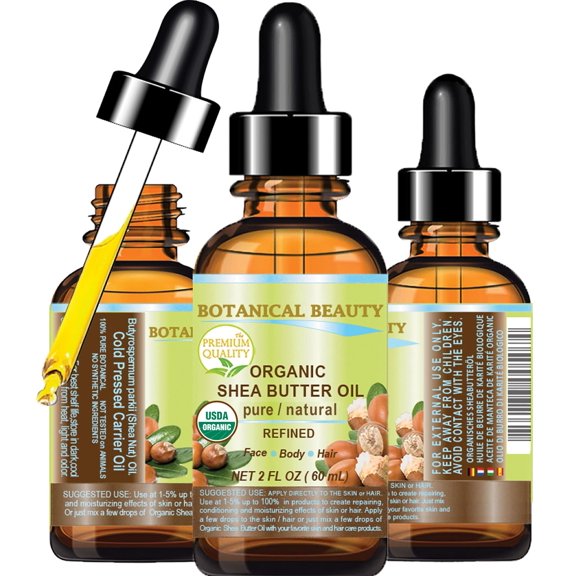 Hidratante para la piel Botanical Beauty, aceite de manteca de karité orgánico, 60 ml