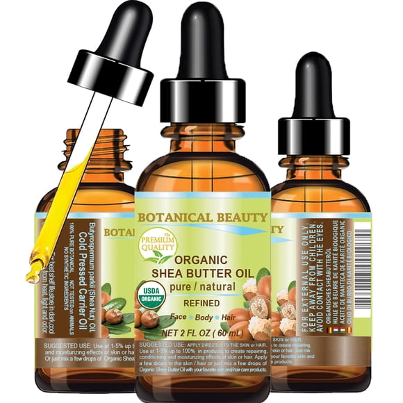 Hidratante para la piel Botanical Beauty, aceite de manteca de karité orgánico, 60 ml