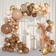 thumbnail image 1 of Kit de arco de guirnalda de globos marrones de 126 piezas, 18 "12" 10 "Globos dorados beige neutros de doble relleno marrón nude rubor bronceado para Woodland Teddy Bear Baby Shower, 1 of 5