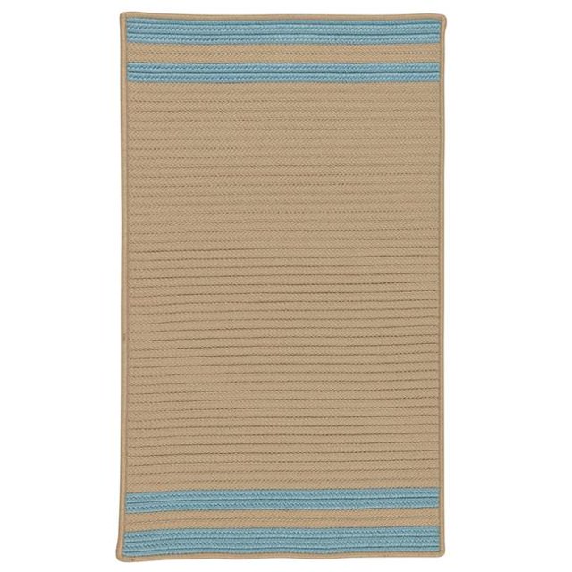 Colonial Mills Rug DE25R096X132S Denali End Stripe Braided Area Rug Federal Blue - 8 x 11 ft.