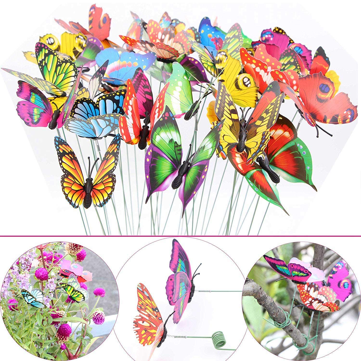 Turnmeon 8 feet dinosaur christmas inflatables decor outdoor blow up LeBeila Butterfly Stakes – Garden Yard Ornaments & Patio Décor