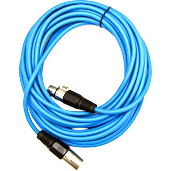 Seismic Audio SAXLX-25, Blue 25 Foot XLR Microphone Cable