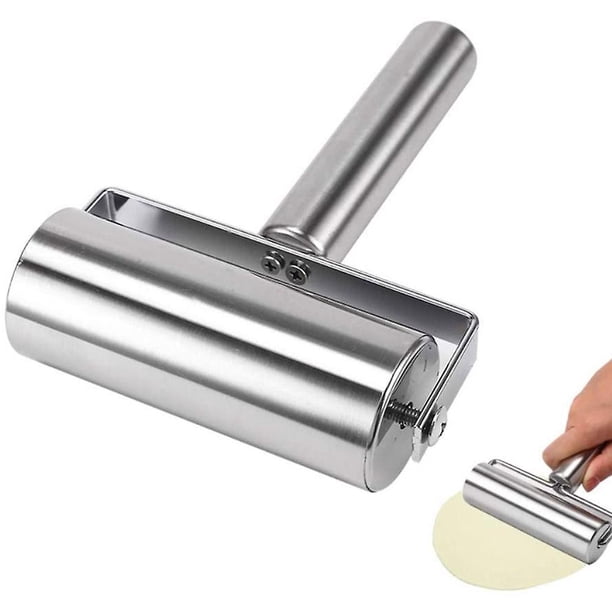 Rodillo De Masa De Doble Cara Con 2 Rodillos – Antiadherente De Madera De Haya Y Acero Inoxidable, Apto Para Lavavajillas, Ideal Para Pizza, Fondant Y Tartas, Mango Ergonómico