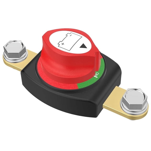 Side Post Battery Disconnect Switch, Battery Cut Switch 12-48V Heavy Duty Battery Shut Switch for Car RV (On/Off) By PULMCheerger