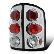 Spec-D Tuning Chrome Tail Lights Compatible with 2002-2006 Dodge Ram 1500/2500/3500, Left   Right Pair Assembly