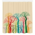 thumbnail image 3 of Ambesonne Autumn Shower Curtain, Colorful Abstract Trees, 69"Wx75"L, Multicolor, 3 of 5