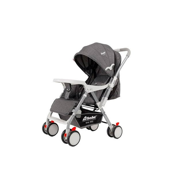 Carriola Reversible The Baby Shop plegable, reclinable, reversible y frenos Gris