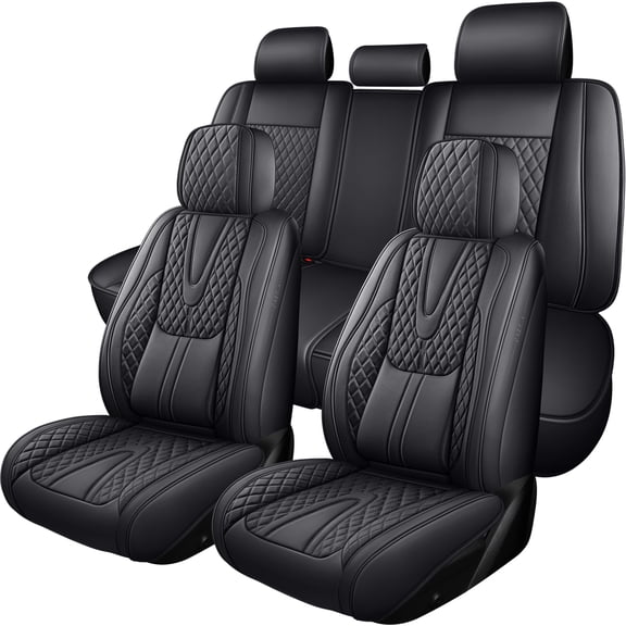 2005 for Acura Tsx Seat Cover, Black Car Seat Covers, Premium Leather Full Set of 5 Seats Waterproof Protect and Upgrade Seats, Give Your Interior a New Look