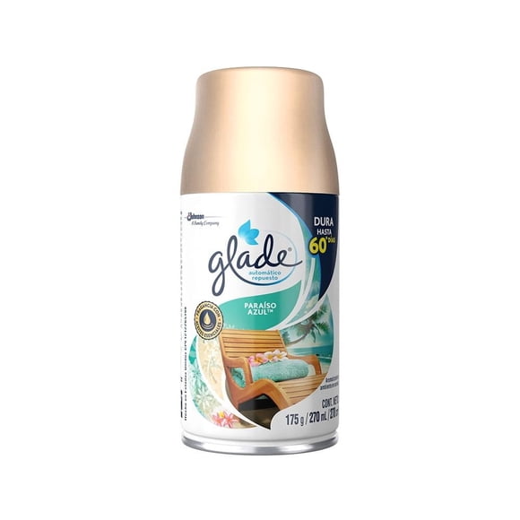 Aromatizante Automático en Aerosol Glade Paraíso Azul Repuesto de 175 g