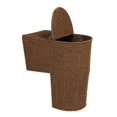 thumbnail image 3 of Household Essential ML-7047 Woven Paper Rope Lined Stairstep Basket with Lid, Dark Brown Stain, 3 of 3