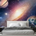 thumbnail image 2 of Idea4wall 4pcs Interstellar Cloud Star Galaxy Stick Wallpaper Removable Wall Murals Large Wall Stickers for Home Decoration, 96"x96", 2 of 5