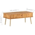 thumbnail image 2 of vidaXL Coffee Table 39.4"x19.7"x15.7" Solid Acacia Wood, 2 of 11