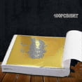 thumbnail image 1 of 24k gold sheets for design - premium leaf 100x art craft gilding framing, 1 of 5