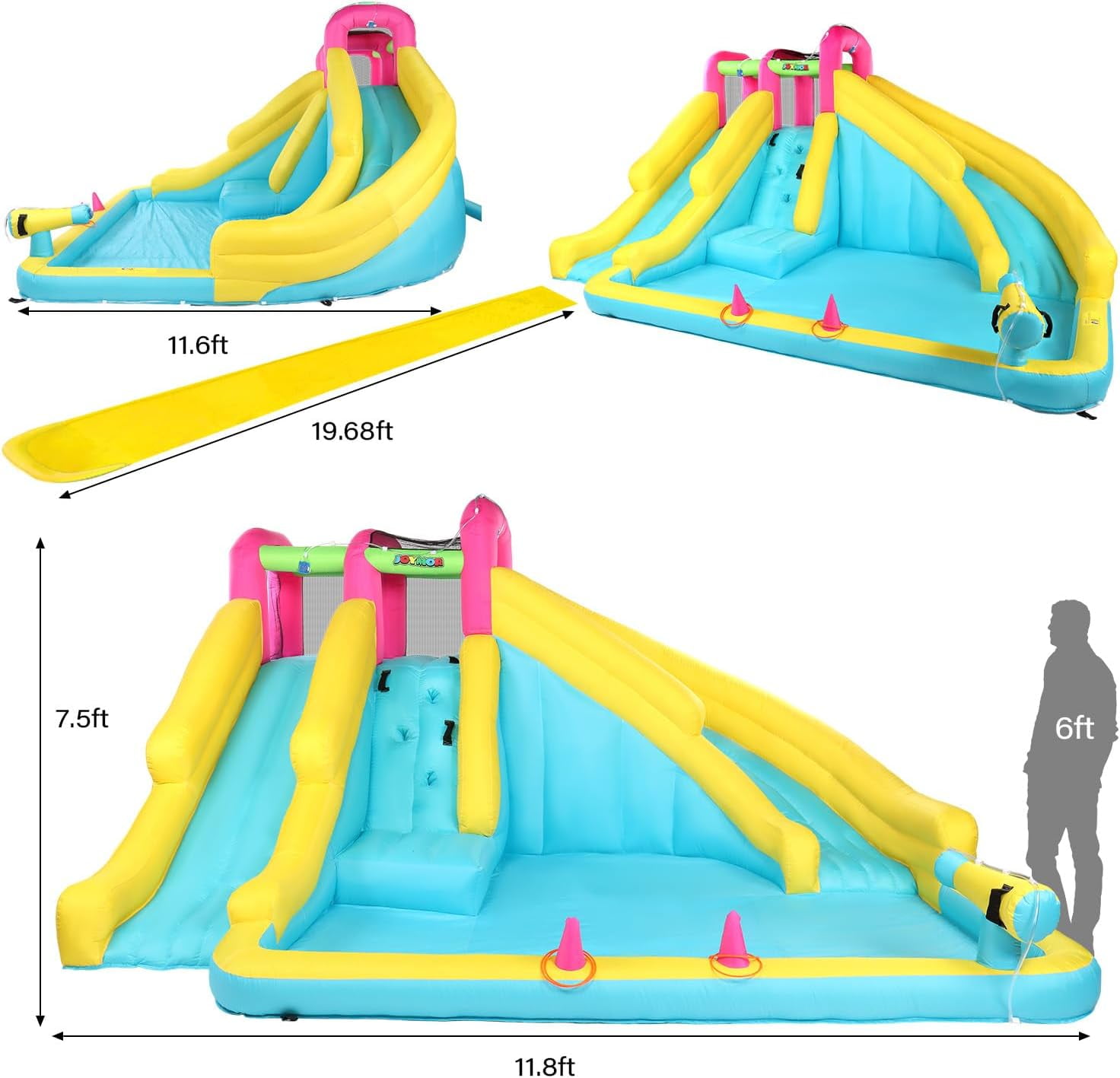 JOYMOR 20FT Inflatable Water Slide with Pool