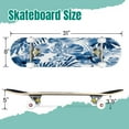 thumbnail image 2 of 31'' Complete Skateboard 7 Layer Canadian Maple Double Kick Deck Skateboards Summer camouflage hawaiian tropical plants hibiscus flowers Skate Board for Beginner Adult Gifts, 2 of 5