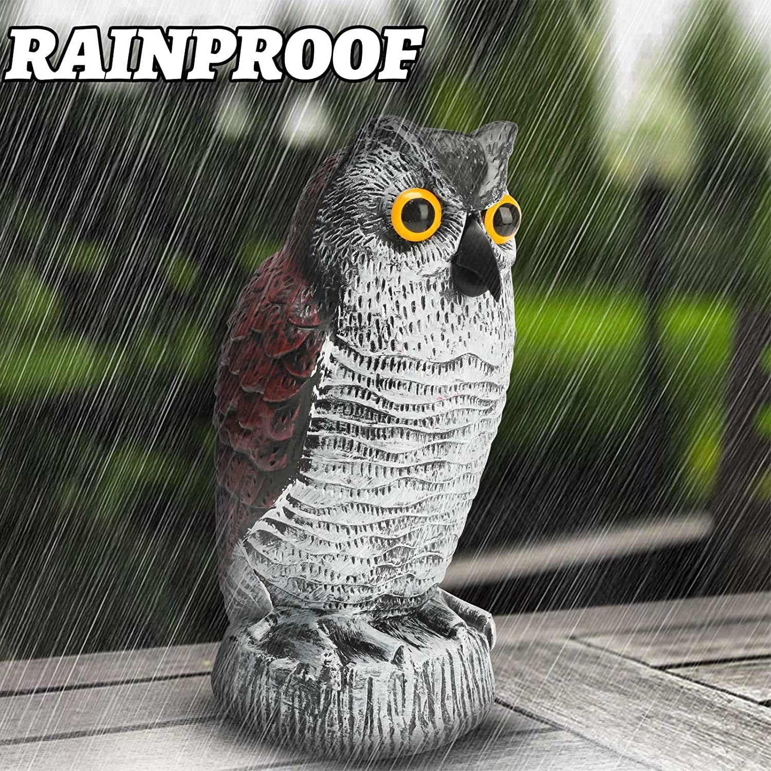 JYPS 3 Pack Fairy Garden Accessories, Fairy Garden Kit, Figurines Fairy Garden Supplies Owl Decoy to Scare Birds Away, Fake Owl Scarecrows, Pigeon Deterrent, Plastic Owl Statue for Outdoor Garden Yard