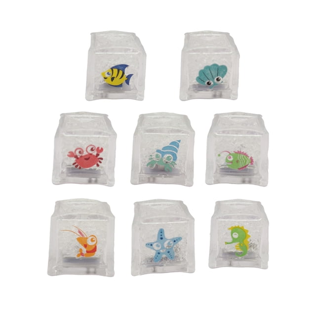 Illuminated Bath Toy Cube Set with Multicolor LED Glow for Family and Kids Sensory Play