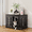Black, variant on Snuowu 26" Heavy Duty Dog Crate Furniture for Small,Medium and Large Dogs,Rustic Wooden Dog Cage Kennel Indoor Furniture with Waterproof Top,Decorative Pet House Side End Table (Black & Grey)