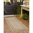 thumbnail image 7 of Unique Loom Outdoor Trellis Collection Area Rug - Stars (2' 2" x 6' Runner Beige/Brown), 7 of 7