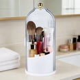 thumbnail image 6 of Toothbrush Holders with Sliding Lid, Rotating 3 Slots Bathroom Organizer Countertop, Tooth Brush Toothpaste Holder Bathroom Counter Stand Sink Organizer Caddy for Vanity Makeup Brushes Holder, 6 of 7