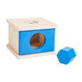 thumbnail image 1 of Yinanstore Wooden Object Permanence Box s Recognition Blocks Educational Tool Wooden Shape Matching Box for Kids Holiday Present blue, 1 of 5