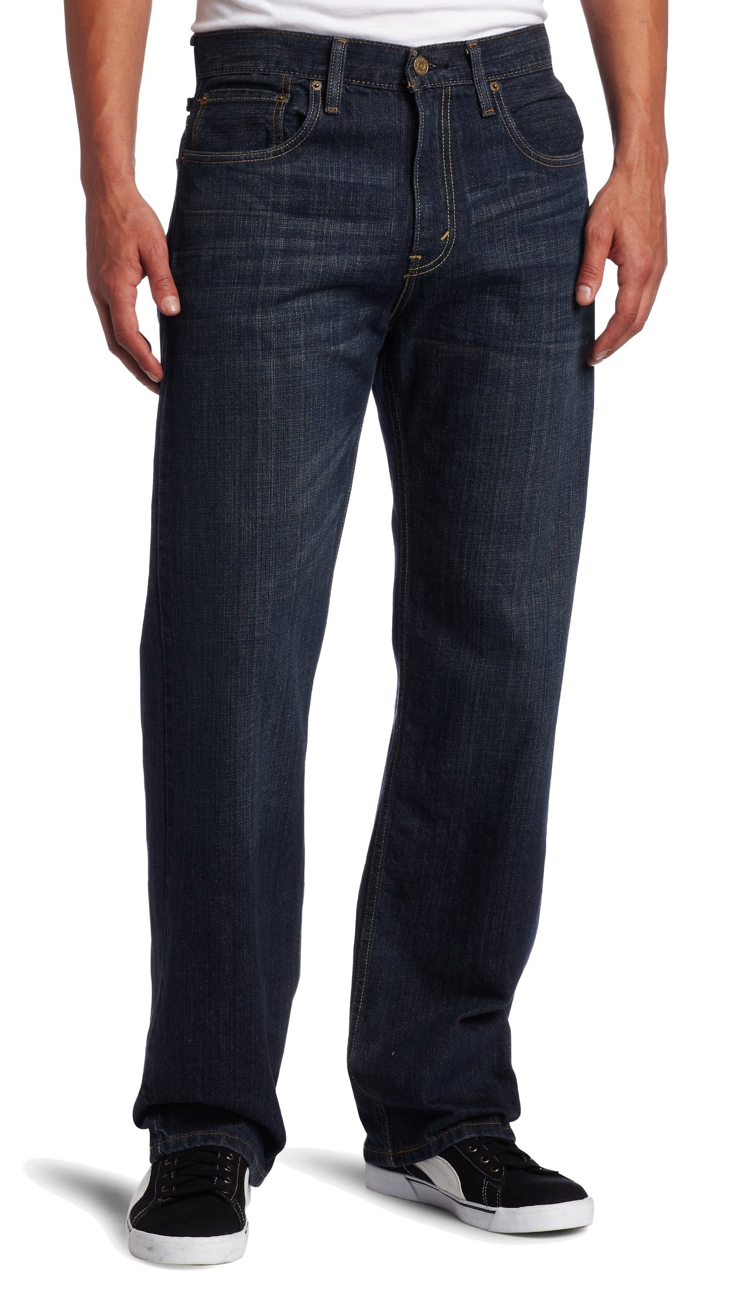Men's Levi's 569 Loose Straight Fit Jeans Dark Chipped - Walmart.com