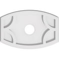 thumbnail image 1 of Ekena Millwork CMP12X8KY-02000 2 in. ID x 6.5 in. Rectangle Kailey Architectural Grade PVC Contemporary Ceiling Medallion, 1 of 1