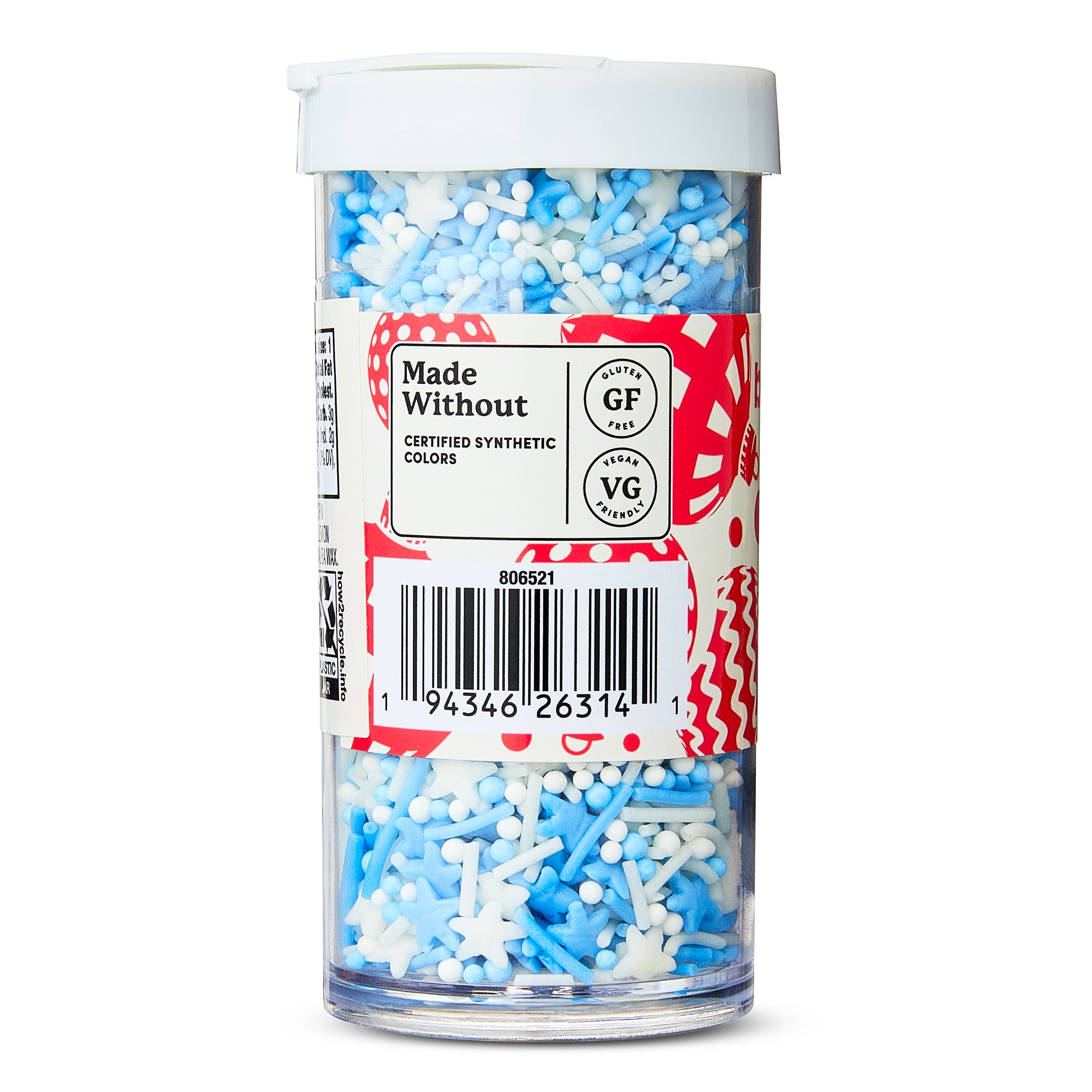 bettergoods Winter Sprinkles Blue and White, 2.54 oz