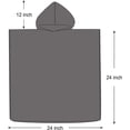 thumbnail image 2 of Toalla de baño con capucha de playa para niños de 2 a 8 años - Poncho con cubierta para piscina - Uso múltiple para baño/ducha/piscina 24" x 48" sirena delfín, 2 of 4